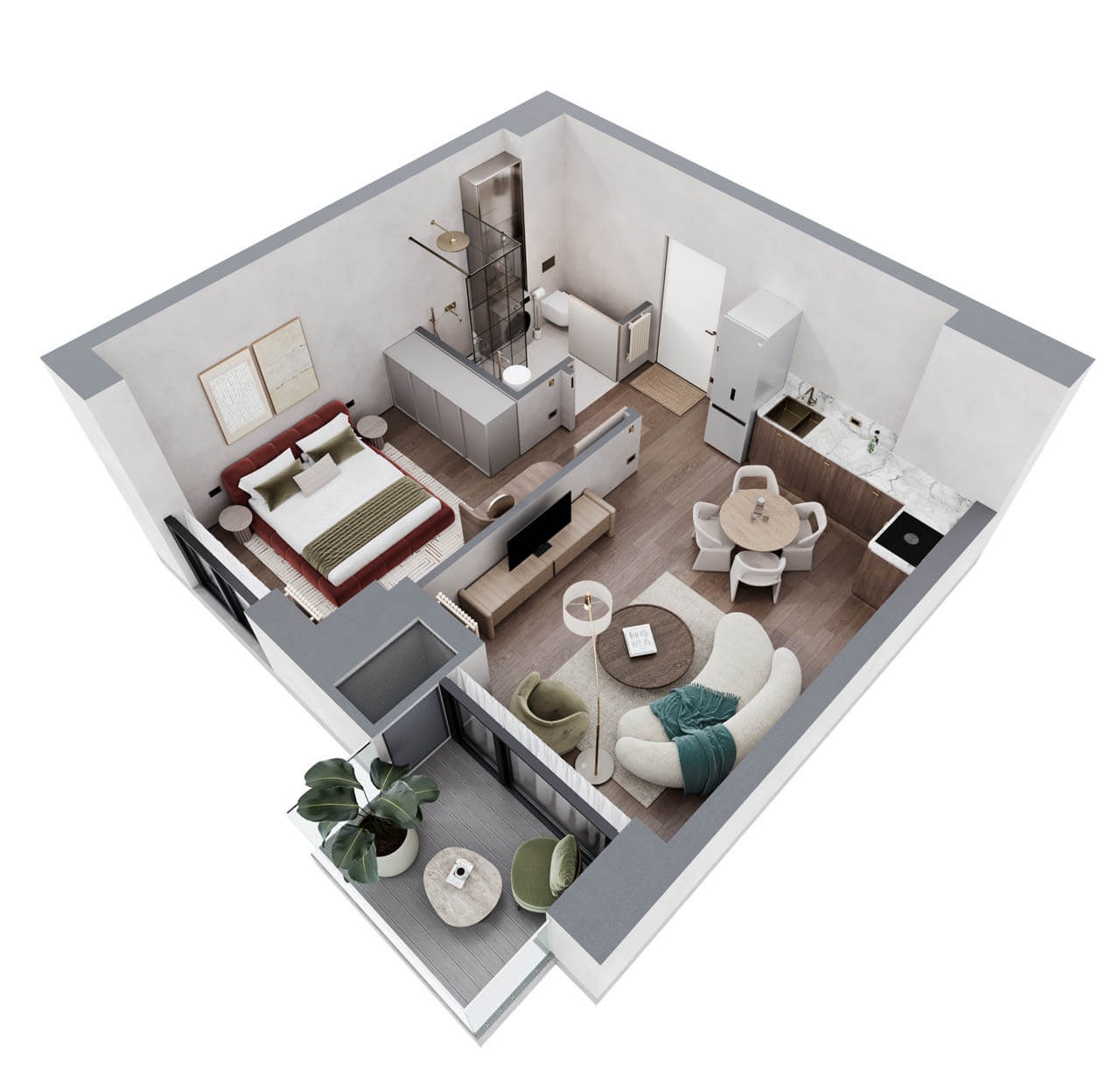 Apartment N61 - 3D