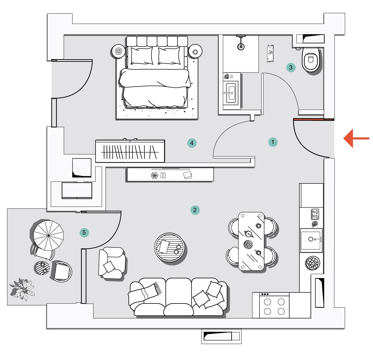 Apartment N61 - 2D
