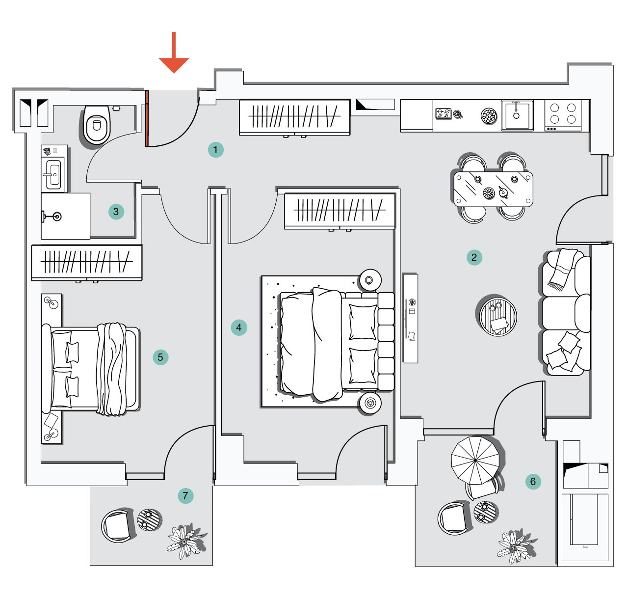 ბინა N15 - 2D